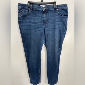 Lane Bryant midrise skinny signature fit flex magic waist Stonewashed distressed